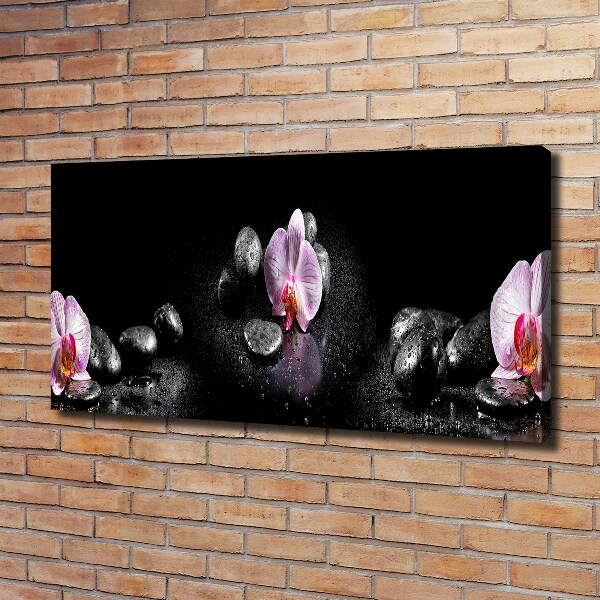 Cuadro canvas moderno de gran formato horizontal Orquídea
