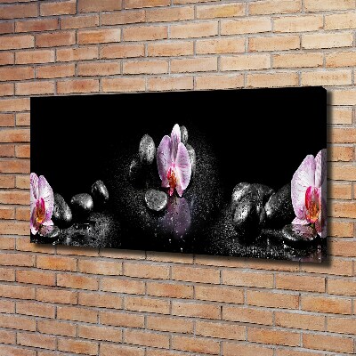 Cuadro canvas moderno de gran formato horizontal Orquídea