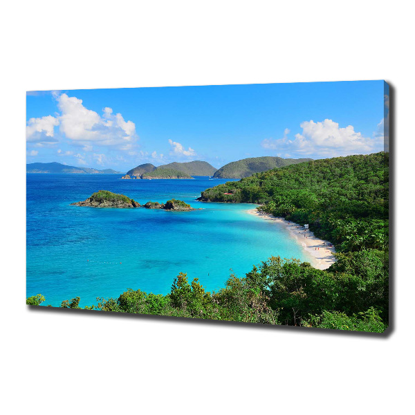 Cuadro canvas con impresión uv duradera horizontal Islas Vírgenes