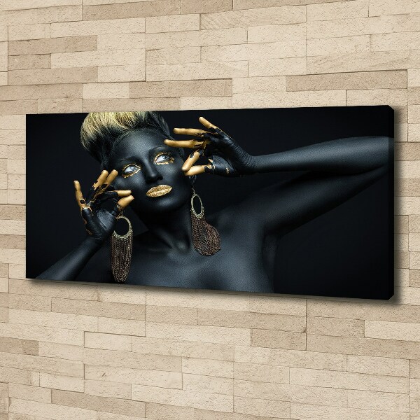 Foto en lienzo con acabado profesional horizontal Mujer de negro