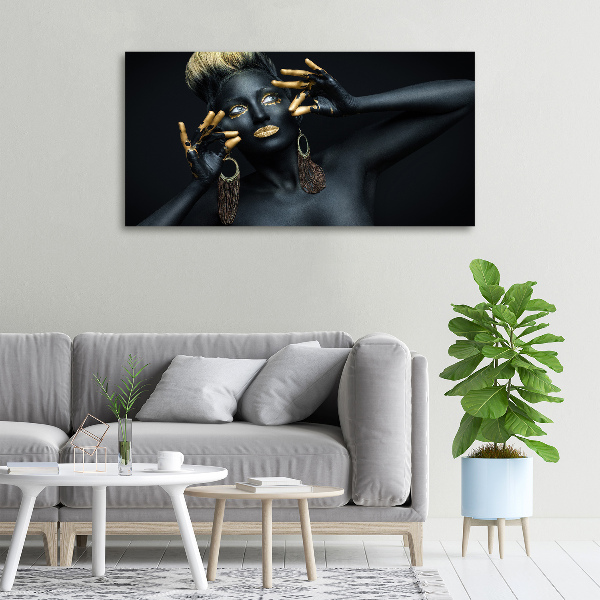 Foto en lienzo con acabado profesional horizontal Mujer de negro