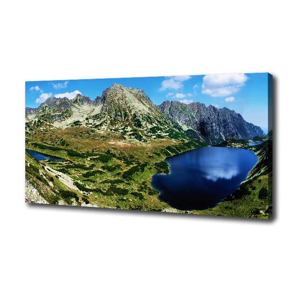 Foto en lienzo con acabado profesional horizontal Un valle en las montañas