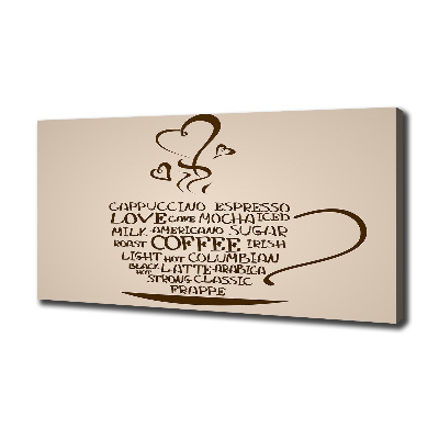 Fotocuadro en lienzo de alta calidad horizontal Una taza de café
