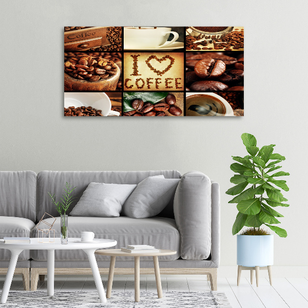 Foto en lienzo con acabado profesional horizontal Collage de café