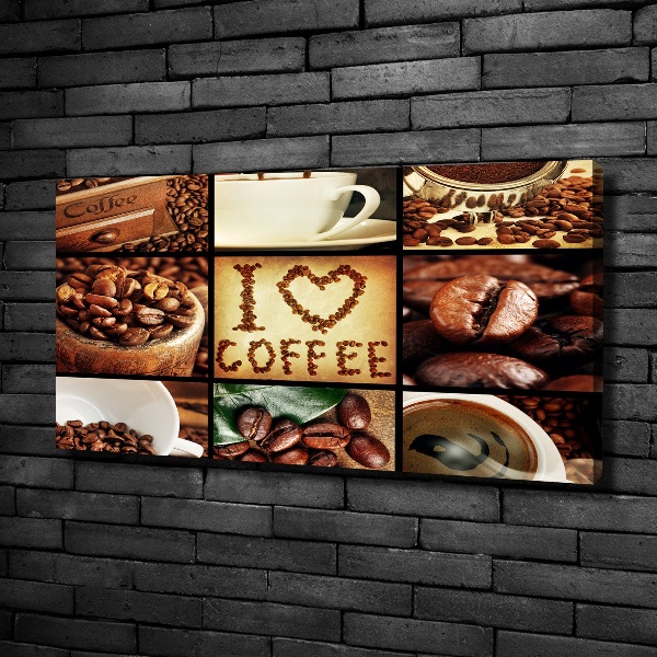Foto en lienzo con acabado profesional horizontal Collage de café