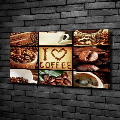 Foto en lienzo con acabado profesional horizontal Collage de café