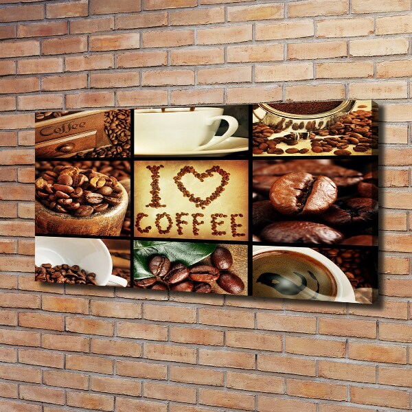Foto en lienzo con acabado profesional horizontal Collage de café