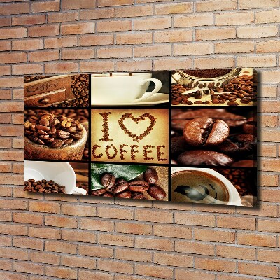 Foto en lienzo con acabado profesional horizontal Collage de café
