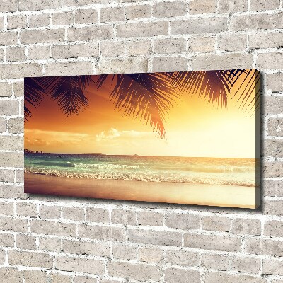 Fotocuadro en lienzo de alta calidad horizontal Playa tropical