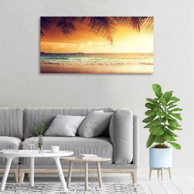 Fotocuadro en lienzo de alta calidad horizontal Playa tropical