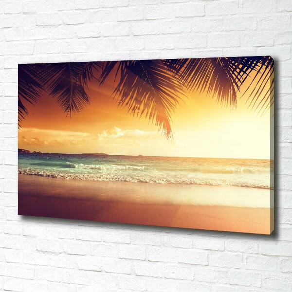Fotocuadro en lienzo de alta calidad horizontal Playa tropical