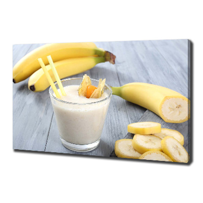Fotocuadro en lienzo de alta calidad horizontal Cóctel de plátano