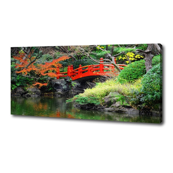 Fotocuadro en lienzo de alta calidad horizontal jardín japonés
