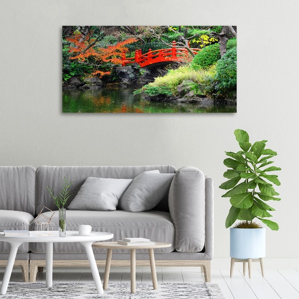 Fotocuadro en lienzo de alta calidad horizontal jardín japonés