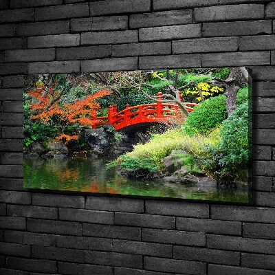 Fotocuadro en lienzo de alta calidad horizontal jardín japonés