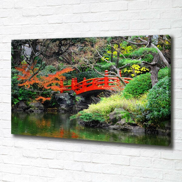 Fotocuadro en lienzo de alta calidad horizontal jardín japonés