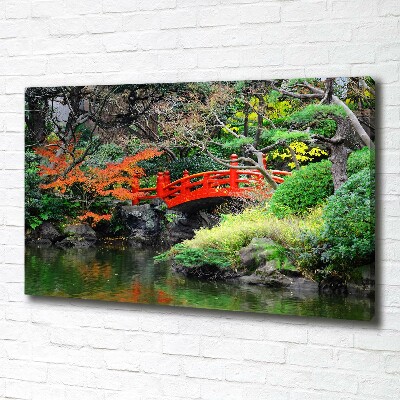 Fotocuadro en lienzo de alta calidad horizontal jardín japonés