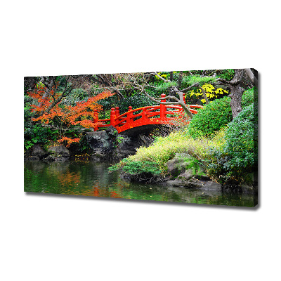 Fotocuadro en lienzo de alta calidad horizontal jardín japonés