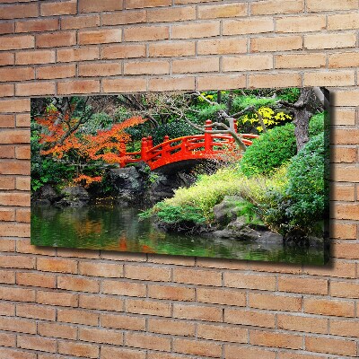 Fotocuadro en lienzo de alta calidad horizontal jardín japonés