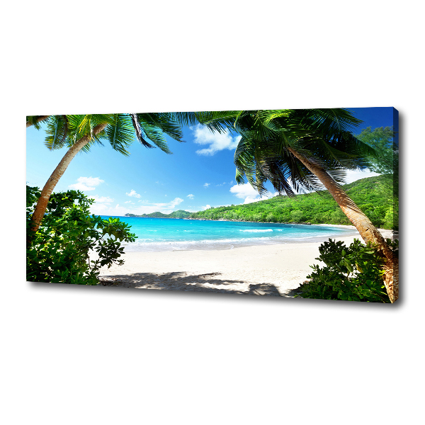 Cuadro canvas con impresión uv duradera horizontal Playa de Seychelles