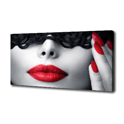 Cuadro canvas con impresión uv duradera horizontal Máscara de encaje