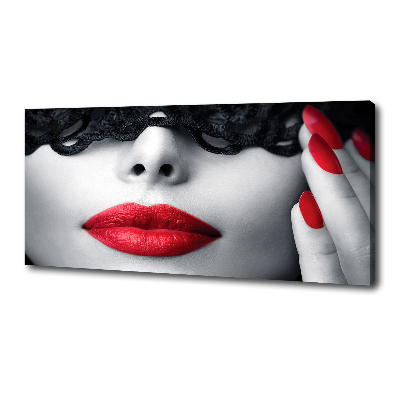 Cuadro canvas con impresión uv duradera horizontal Máscara de encaje