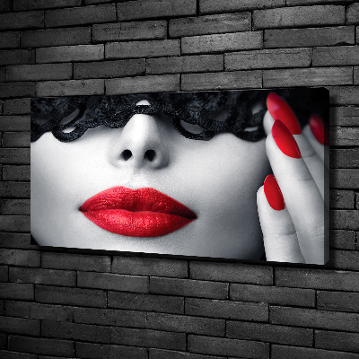 Cuadro canvas con impresión uv duradera horizontal Máscara de encaje