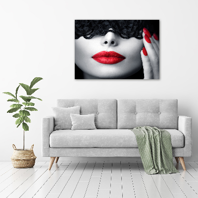 Cuadro canvas con impresión uv duradera horizontal Máscara de encaje