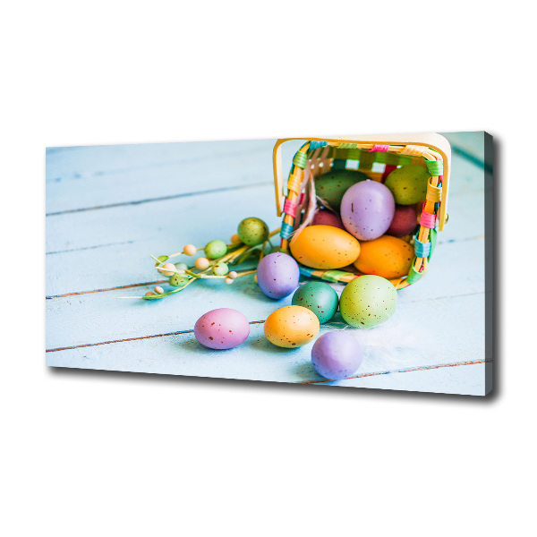 Cuadro canvas con impresión uv duradera horizontal huevos de Pascua