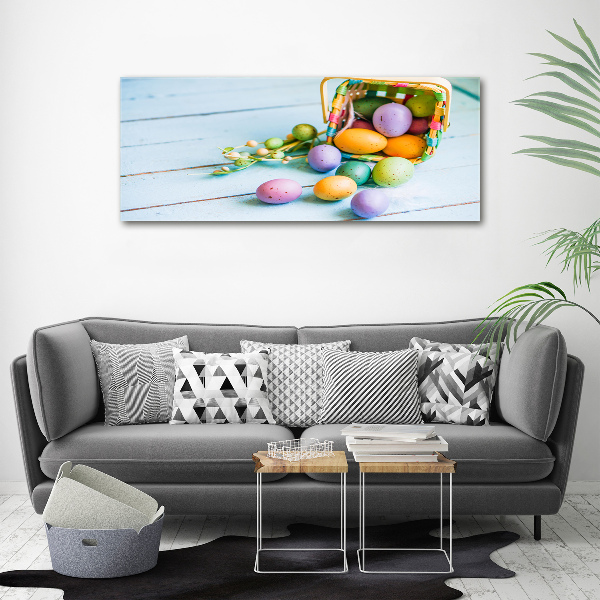 Cuadro canvas con impresión uv duradera horizontal huevos de Pascua