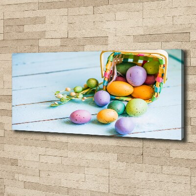 Cuadro canvas con impresión uv duradera horizontal huevos de Pascua