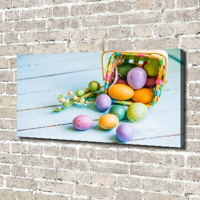 Cuadro canvas con impresión uv duradera horizontal huevos de Pascua