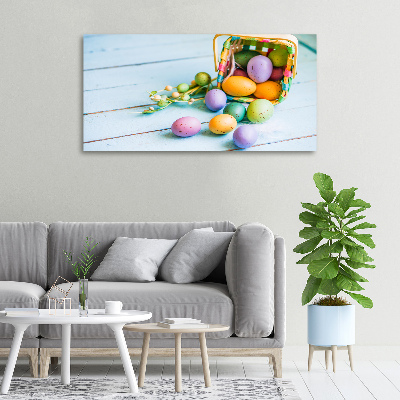 Cuadro canvas con impresión uv duradera horizontal huevos de Pascua
