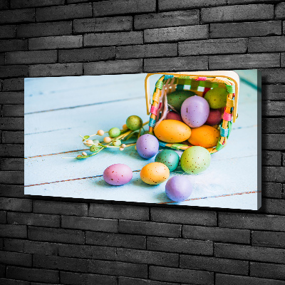 Cuadro canvas con impresión uv duradera horizontal huevos de Pascua