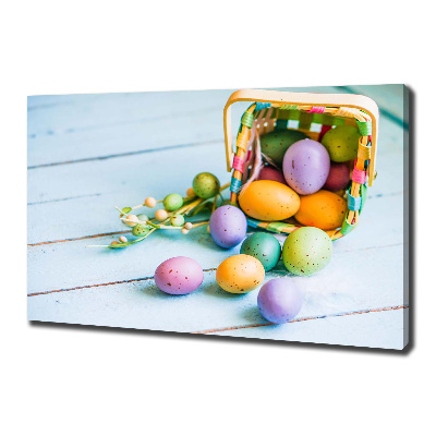 Cuadro canvas con impresión uv duradera horizontal huevos de Pascua