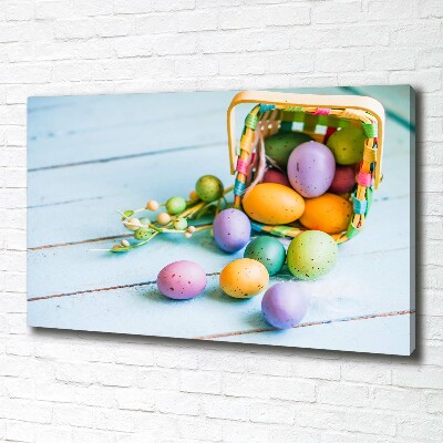 Cuadro canvas con impresión uv duradera horizontal huevos de Pascua