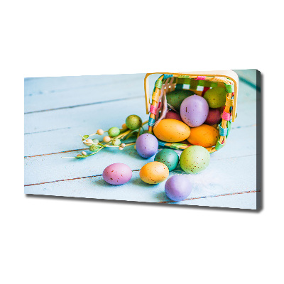 Cuadro canvas con impresión uv duradera horizontal huevos de Pascua