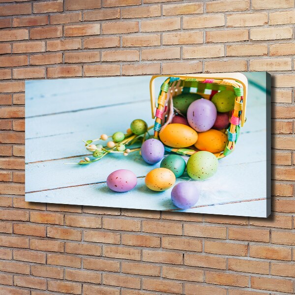Cuadro canvas con impresión uv duradera horizontal huevos de Pascua