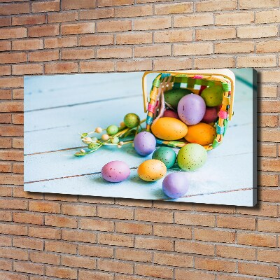 Cuadro canvas con impresión uv duradera horizontal huevos de Pascua