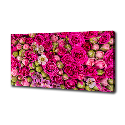 Cuadro canvas con impresión uv duradera horizontal Rosas