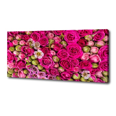 Cuadro canvas con impresión uv duradera horizontal Rosas