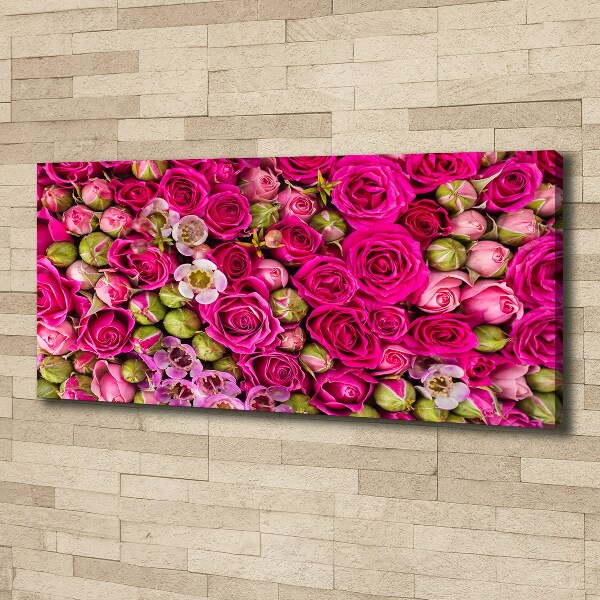 Cuadro canvas con impresión uv duradera horizontal Rosas
