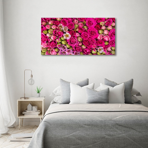 Cuadro canvas con impresión uv duradera horizontal Rosas
