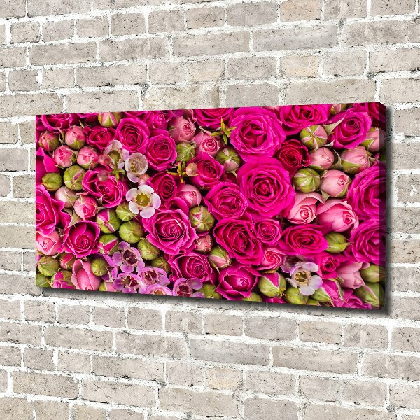 Cuadro canvas con impresión uv duradera horizontal Rosas