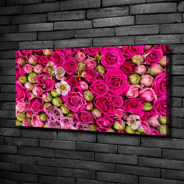 Cuadro canvas con impresión uv duradera horizontal Rosas
