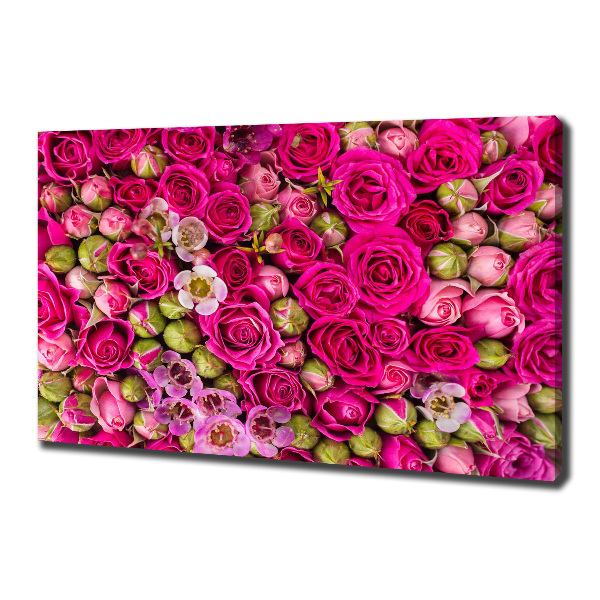 Cuadro canvas con impresión uv duradera horizontal Rosas
