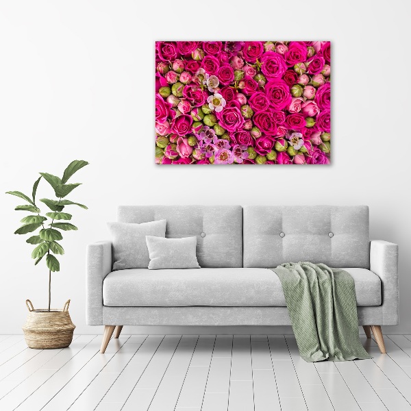 Cuadro canvas con impresión uv duradera horizontal Rosas