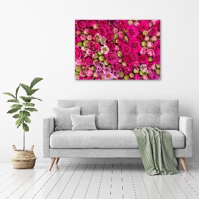 Cuadro canvas con impresión uv duradera horizontal Rosas