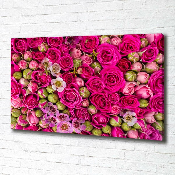 Cuadro canvas con impresión uv duradera horizontal Rosas