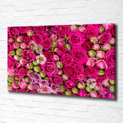 Cuadro canvas con impresión uv duradera horizontal Rosas